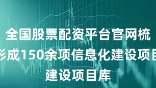 全国股票配资平台官网梳理形成150余项信息化建设项目库